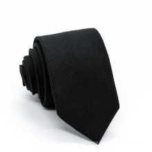 Polyester Woven Neck Tie Plain Black